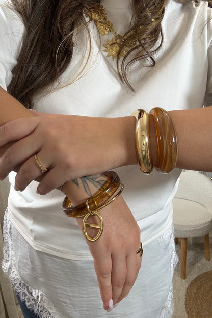 Bracelet compo ambre bracelet alma et jonc ambre porte