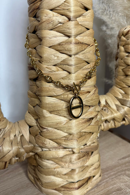 Collier maille marine details