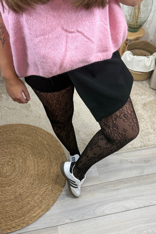 Collants résille avec des détails 